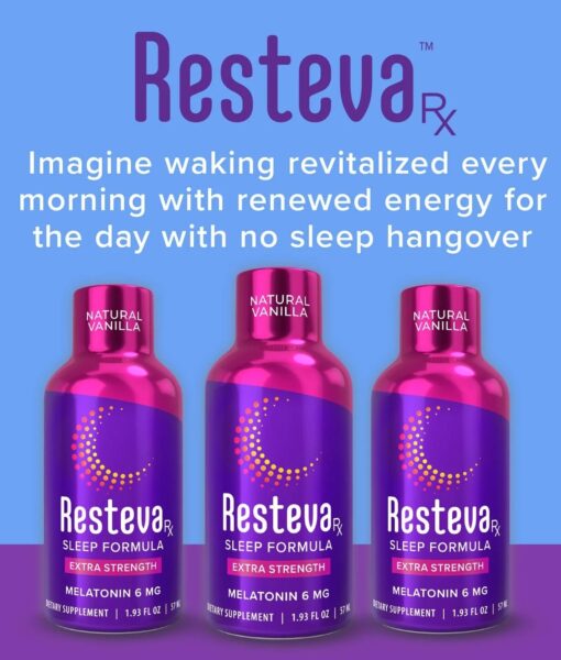 Resteva Rx Sleep - most effective sleep formula available, promoting relaxing sleep onset, deeper and more rejuvenating sleep.