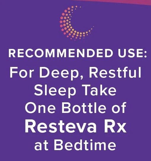 Resteva Rx Sleep - most effective sleep formula available, promoting relaxing sleep onset, deeper and more rejuvenating sleep.