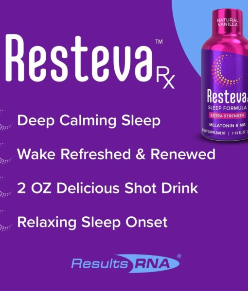 Resteva Rx Sleep - most effective sleep formula available, promoting relaxing sleep onset, deeper and more rejuvenating sleep.